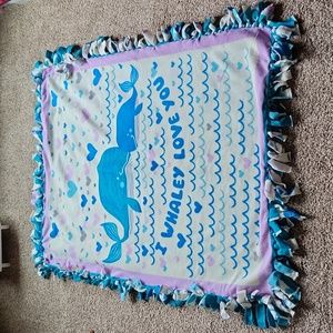 Fleece Whale Blanket